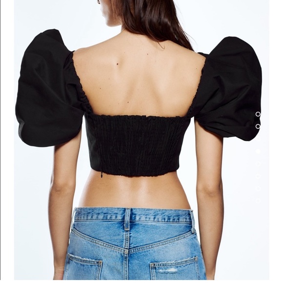 ZARA  LIMITED EDITION DRAPED SLEEVE BUSTIER - Picture 9 of 14